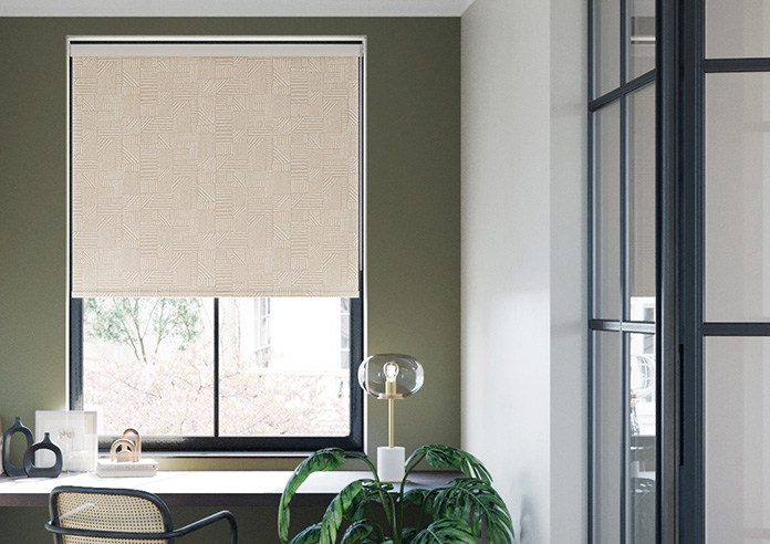 Irregular Tiles, Oatmeal - Roller Blind - Image 3